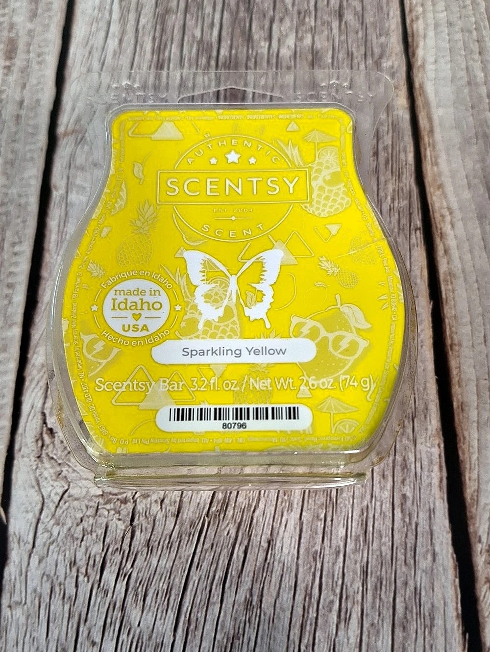 Scentsy Sparkling Yellow Wax Bar – 6 Cubes Remaining